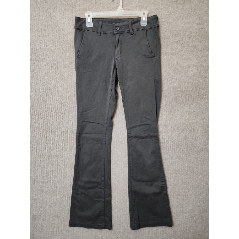 American Eagle Kick Boot Pants Womens 8 Long Brown Bootcut Cotton Super Stretch